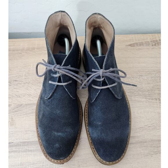 1901 Nordstrom Men's Size 11 Suede Leather Chukka Boots Blue Dress Shoes 170218 - Picture 6 of 13